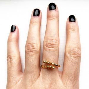 Vintage twisted gold adjustable wire ring